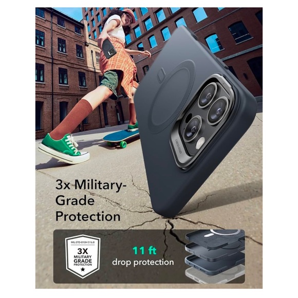 iPhone 16 Pro max mag safe Black protective case with kickstand - Picture 4 of 4